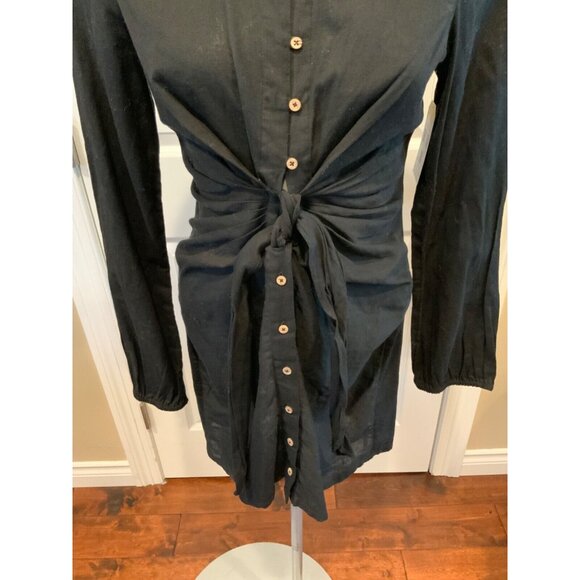 Free People Black Button-Up Collared Shirt Dress , Size S, NWT! - Picture 3 of 7
